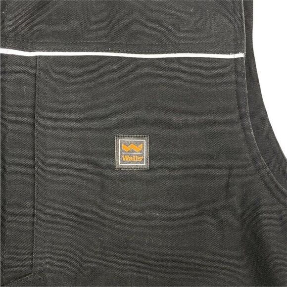 Walls men's Black Super Duck Lined Full Zip Work Vest US L - Picture 7 of 14